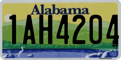 AL license plate 1AH4204