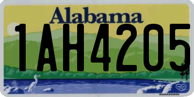 AL license plate 1AH4205