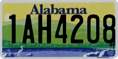AL license plate 1AH4208