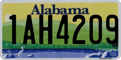 AL license plate 1AH4209