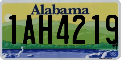 AL license plate 1AH4219