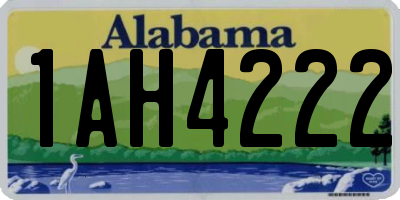 AL license plate 1AH4222