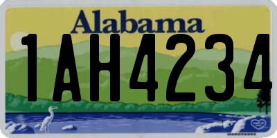 AL license plate 1AH4234