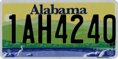AL license plate 1AH4240