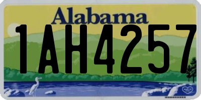 AL license plate 1AH4257
