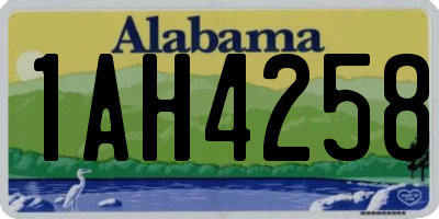 AL license plate 1AH4258