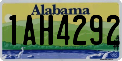 AL license plate 1AH4292