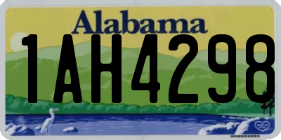AL license plate 1AH4298