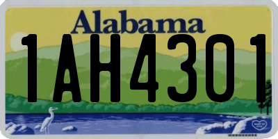 AL license plate 1AH4301