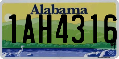 AL license plate 1AH4316