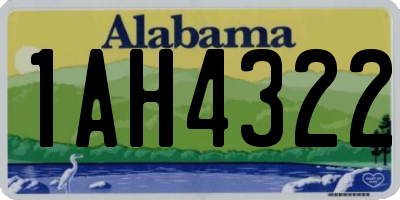 AL license plate 1AH4322
