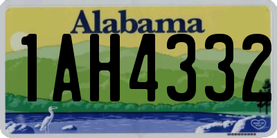 AL license plate 1AH4332
