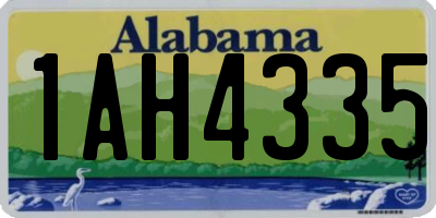 AL license plate 1AH4335