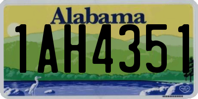 AL license plate 1AH4351