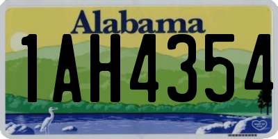 AL license plate 1AH4354