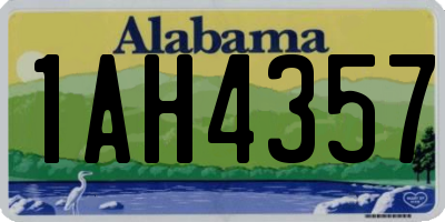 AL license plate 1AH4357