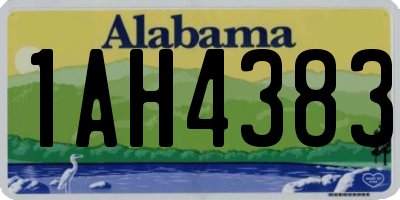AL license plate 1AH4383