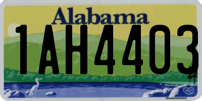 AL license plate 1AH4403
