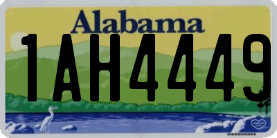 AL license plate 1AH4449