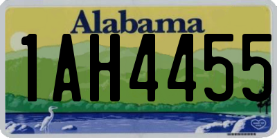 AL license plate 1AH4455
