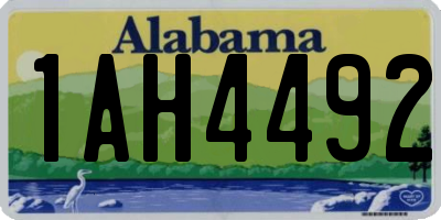 AL license plate 1AH4492