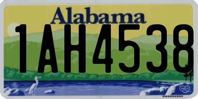 AL license plate 1AH4538