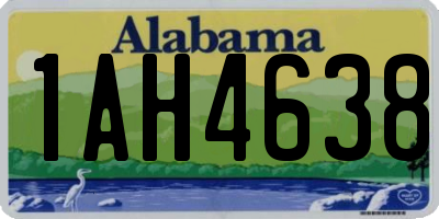 AL license plate 1AH4638