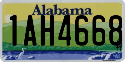 AL license plate 1AH4668