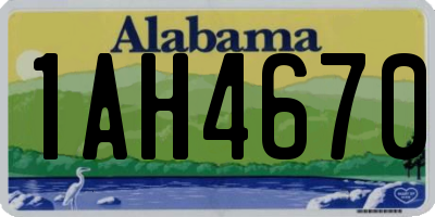 AL license plate 1AH4670