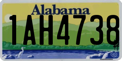 AL license plate 1AH4738