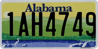 AL license plate 1AH4749