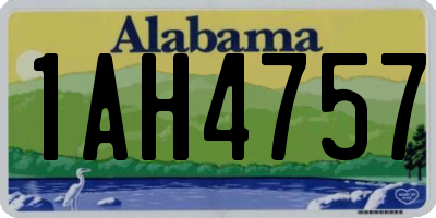 AL license plate 1AH4757