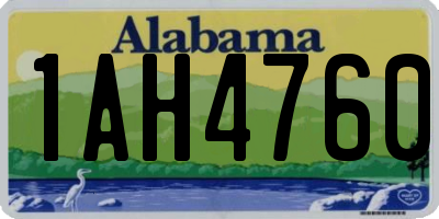 AL license plate 1AH4760