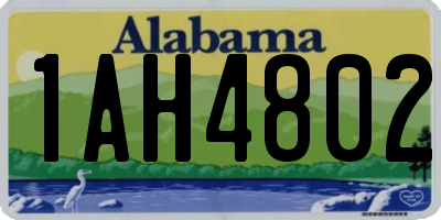 AL license plate 1AH4802