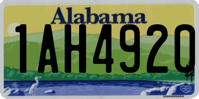 AL license plate 1AH4920