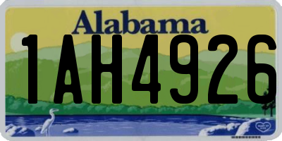 AL license plate 1AH4926