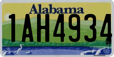 AL license plate 1AH4934