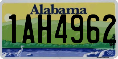 AL license plate 1AH4962
