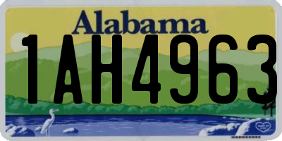 AL license plate 1AH4963