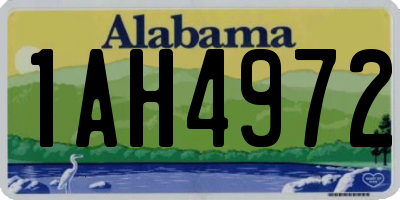 AL license plate 1AH4972
