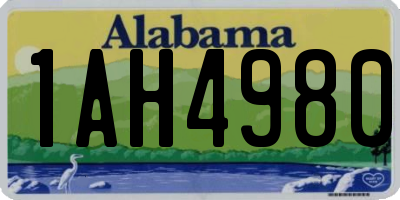 AL license plate 1AH4980