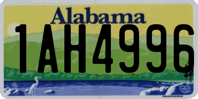 AL license plate 1AH4996