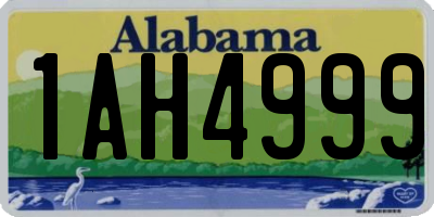 AL license plate 1AH4999