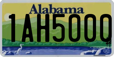 AL license plate 1AH5000