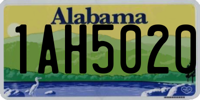 AL license plate 1AH5020