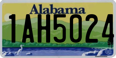 AL license plate 1AH5024