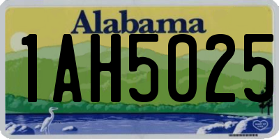 AL license plate 1AH5025