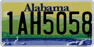 AL license plate 1AH5058