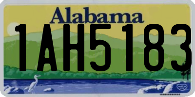 AL license plate 1AH5183