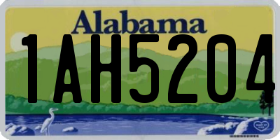 AL license plate 1AH5204